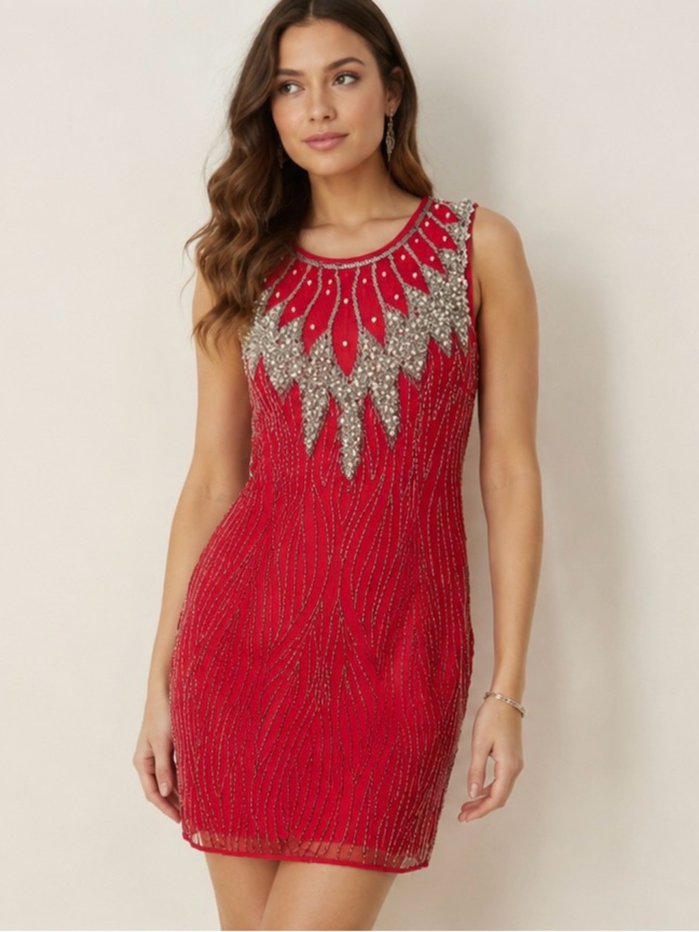 ASOS Maya Pink Embellished Beaded Party Dress